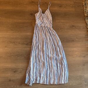 Blue and White Maxi Dress